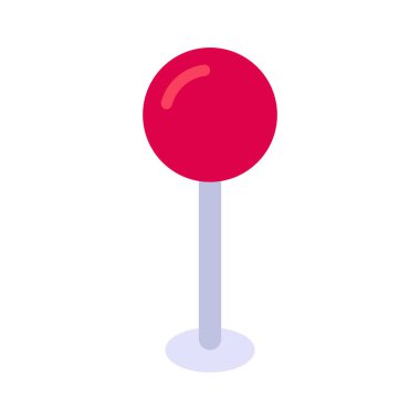 Basit konum simgesi, vektör illüstrasyonu