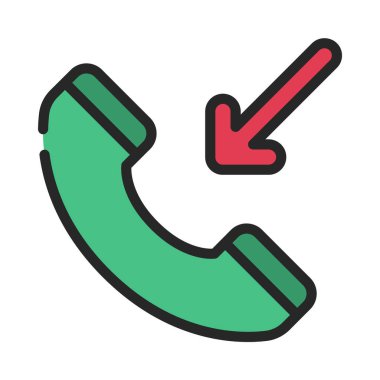 Gelen Telefon Çağrısı ikon vektör çizimi 