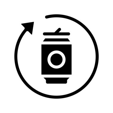 Geri dönüştürülmüş alüminyum kutu vektör çizimi 