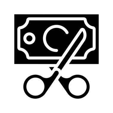 Kesme Maliyeti web simgesi vektör illüstrasyonuName