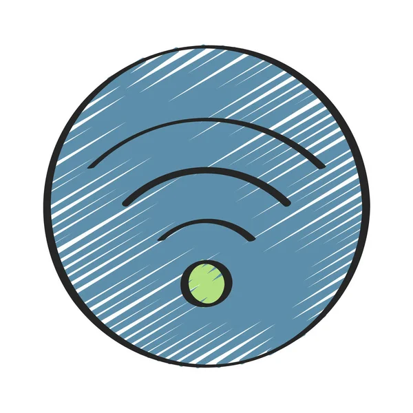 Wifi Zeichen Symbol Vektor Illustration — Stockvektor