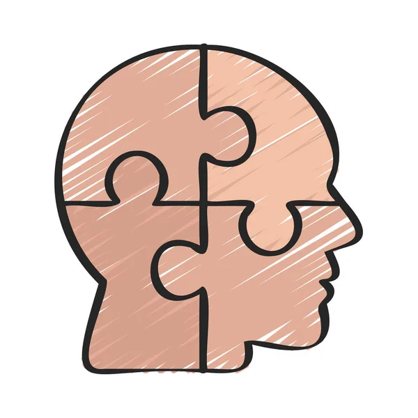 Solved Mind Puzzle Concept Icon Illustration — Stock Vector