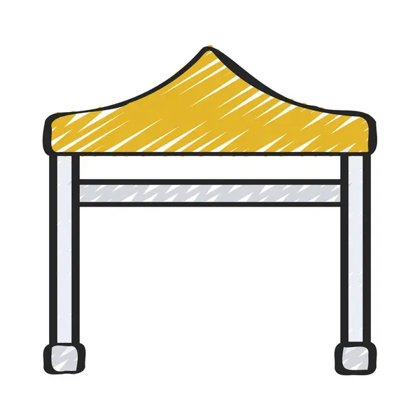 Gazebo Tent Icon Vector Illustration — Stock Vector