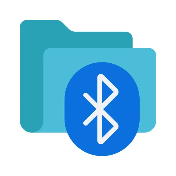 Bluetooth Folder Icon Vector Illustration — Stock Vector