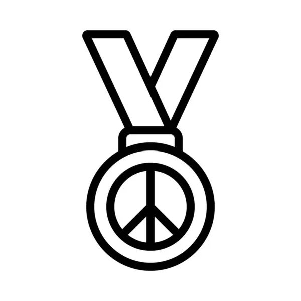 Paz Signo Collar Icono Diseño Vector Ilustración — Vector de stock