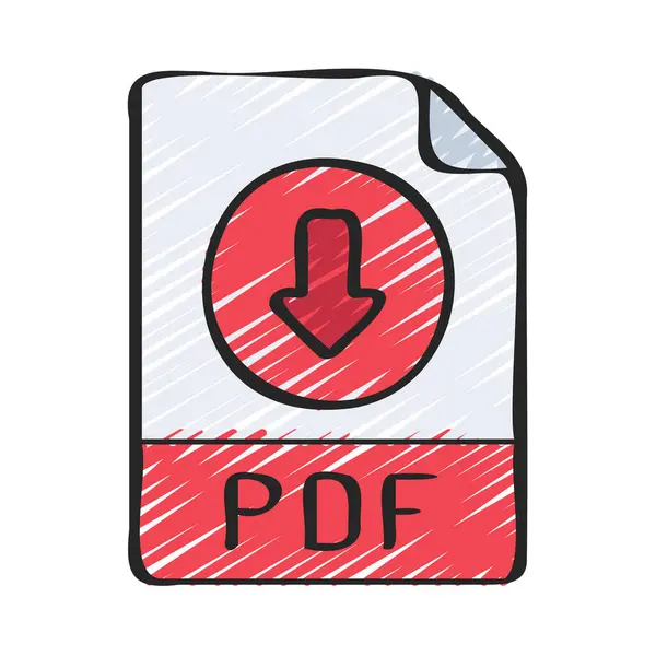 File Pdf Format Icon Vector Illustration — Stock Vector