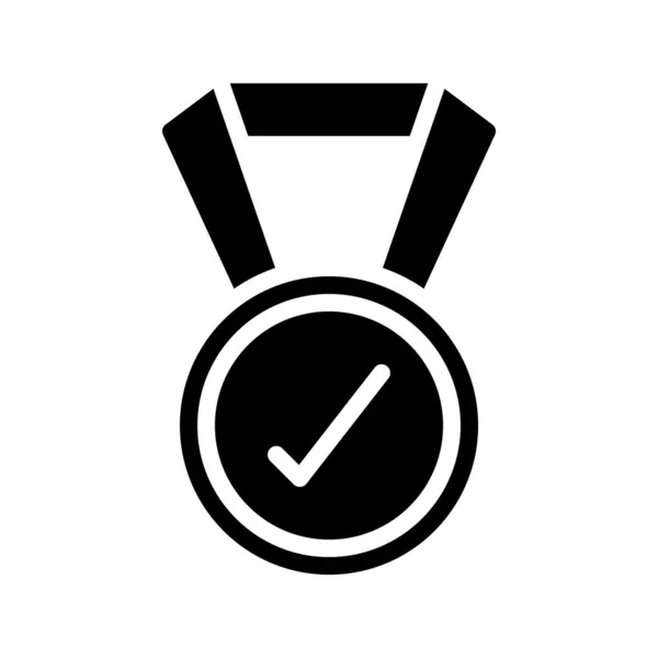 Tick Medal Web Icon Vector Illustration — Stock Vector
