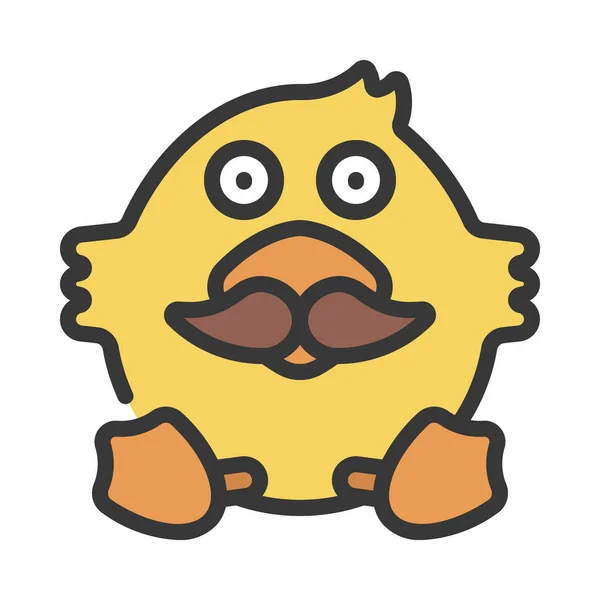 Moustache Web Icon Vector Illustration — Stock Vector