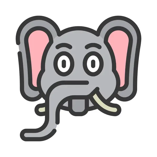 Ilustración Vectorial Del Elefante — Archivo Imágenes Vectoriales