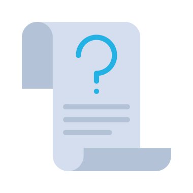 Soru Betiği Belgesi Web simgesi vektör illüstrasyonuName