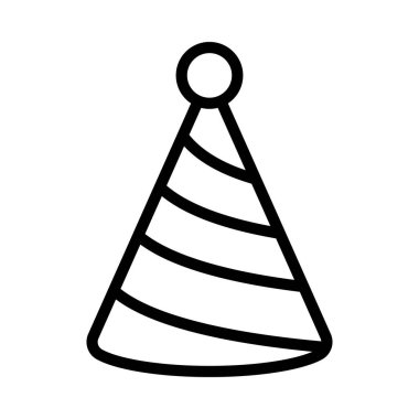 parti şapka web simgesi vektör illüstrasyonu