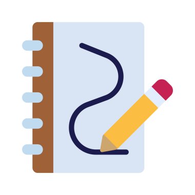 Çizim Kitabı web simgesi vektör illüstrasyonu