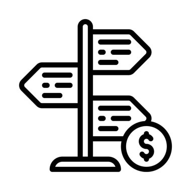 Finansal Seçenekler web simgesi vektör illüstrasyonu