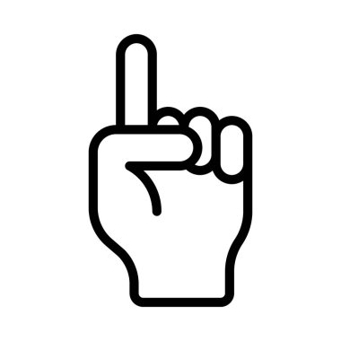 El Önü web simgesi vektör illüstrasyonuna işaret ediliyor