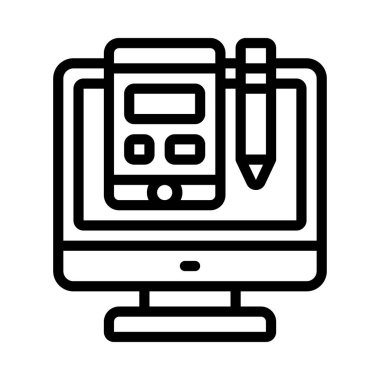 Ui Tasarım Uygulaması Web simgesi vektör çizimi