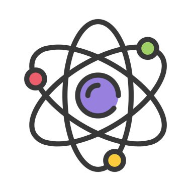 Kimya web simgesi vektör illüstrasyonu