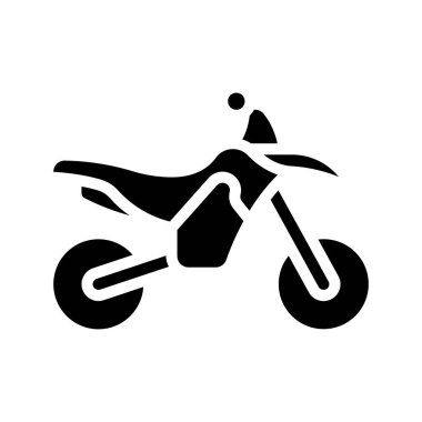 Motokros Bisiklet Web simgesi vektör çizimi
