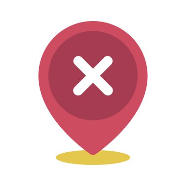 Konum Hatası Web simgesi vektör illüstrasyonu
