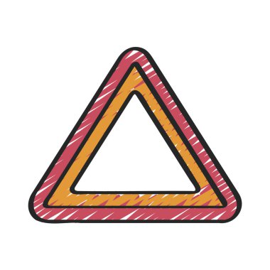 Uyarı Üçgeni, vektör çizimi basit tasarım