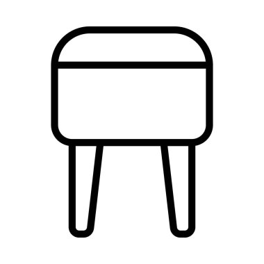  Tabure vektör simgesi, illüstrasyon 