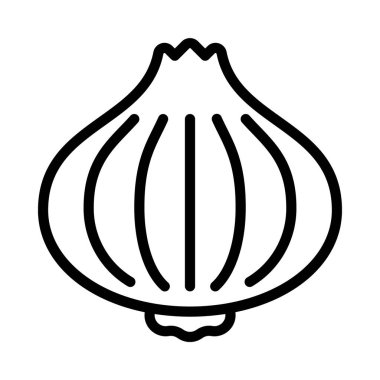 Soğan Sebze ikonu vektör illüstrasyonu 