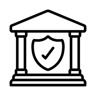 house shield basit simgesi, vektör illüstrasyonu