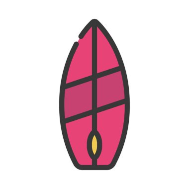 Sörf tahtası. Web simgesi basit illüstrasyon