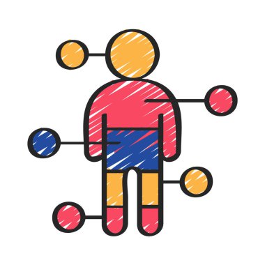 Erkek Kişi Çöküşü Ağ simgesi düz tasarım, vektör illüstrasyonu