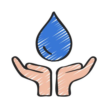 su damlası simgesi, vektör illüstrasyonu basit tasarım