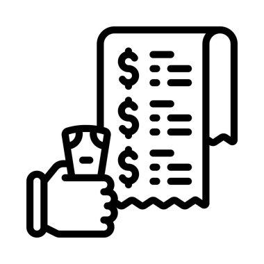 Fatura Simgesi Basit Vektör İllüstrasyonunu Öde