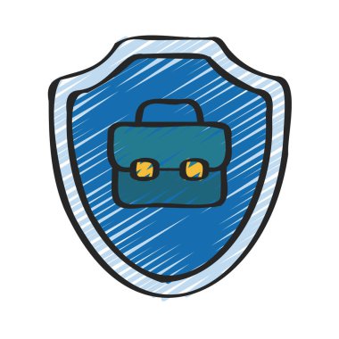 İş Güvenliği web simgesi vektör çizimi