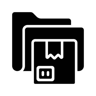 Taşıma Kutusu Dizini simgesi, vektör illüstrasyonu 