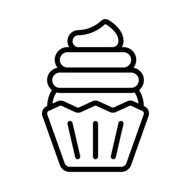 Cupcake vektör simgesi çizimi 