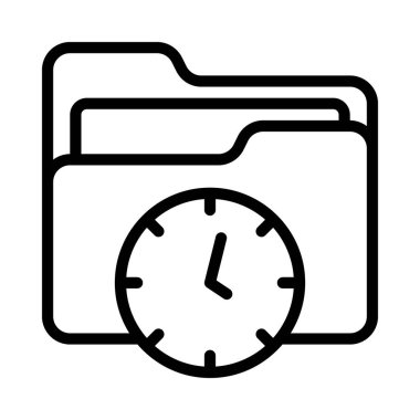 Saat Dizini simgesi, vektör illüstrasyonu 