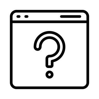 Soru İşareti Web Sitesi ikon vektör çizimi 