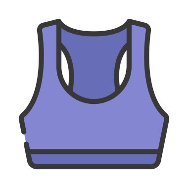 Spor Sütyen web simgesi vektör illüstrasyonu