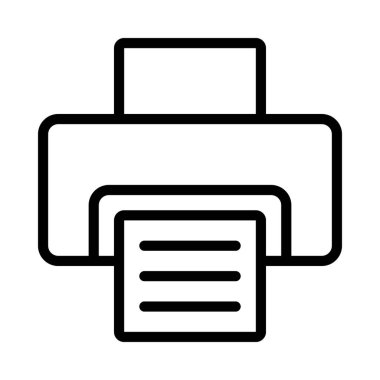 Yazıcı simgesi, basit web illüstrasyonu