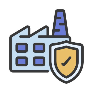 Fabrika Koruma Ağı vektör illüstrasyonuName