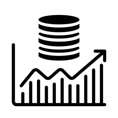 Veri Artır Web simgesi vektör resimlemesi 