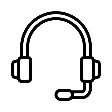 Beyaz arkaplanda Müşteri Destek Kulaklığı simgesi