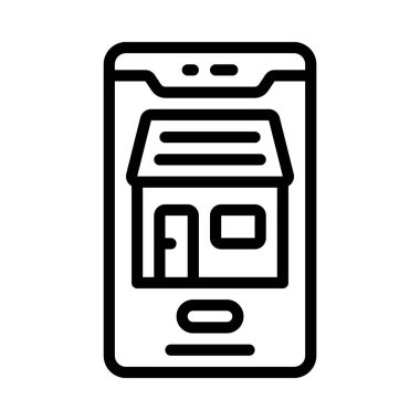 Ev Otomatik Uygulama simgesi, vektör illüstrasyonu   