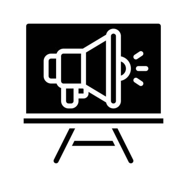 Pazarlama Eğitimi Web simgesi vektör illüstrasyonu