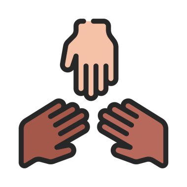 takım ve takım çalışması konsept simgesi, vektör illüstrasyonu basit tasarım