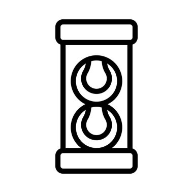 Tenis Balosu Simgesi Basit Vektör İllüstrasyonu