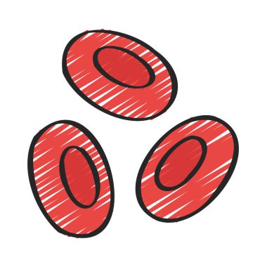 Kırmızı Kan Hücreleri Web simgesi vektör çizimi