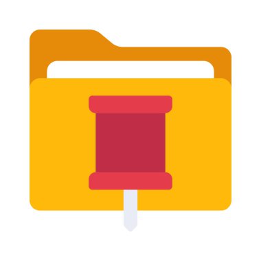 İğnelenmiş Dizin simgesi, vektör illüstrasyonu 