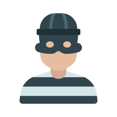 Kriminal Simge Basit Vektör İllüstrasyonu