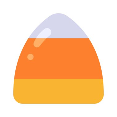 Candy Corn Simgesi Basit Vektör İllüstrasyonu
