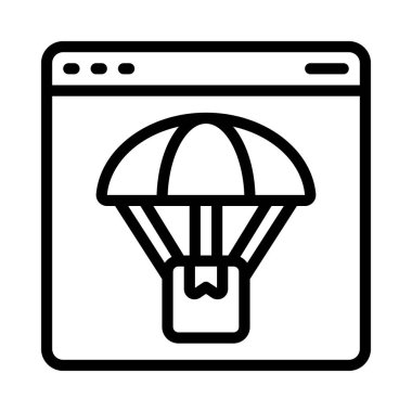 Gönderme Web Sitesi ikon vektör illüstrasyonunu Bırak