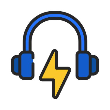 kulaklık simgesi, vektör illüstrasyonu 